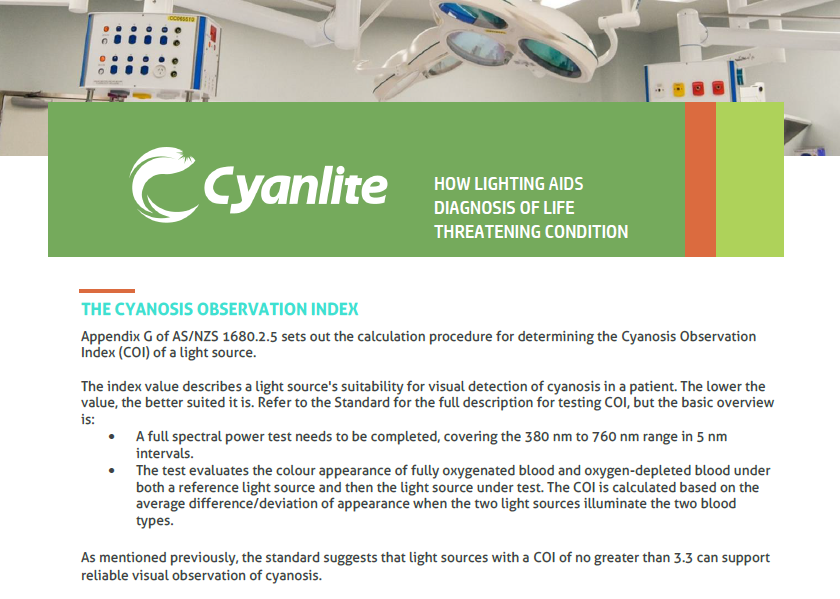 How to measure Cyanosis Observation Index COI